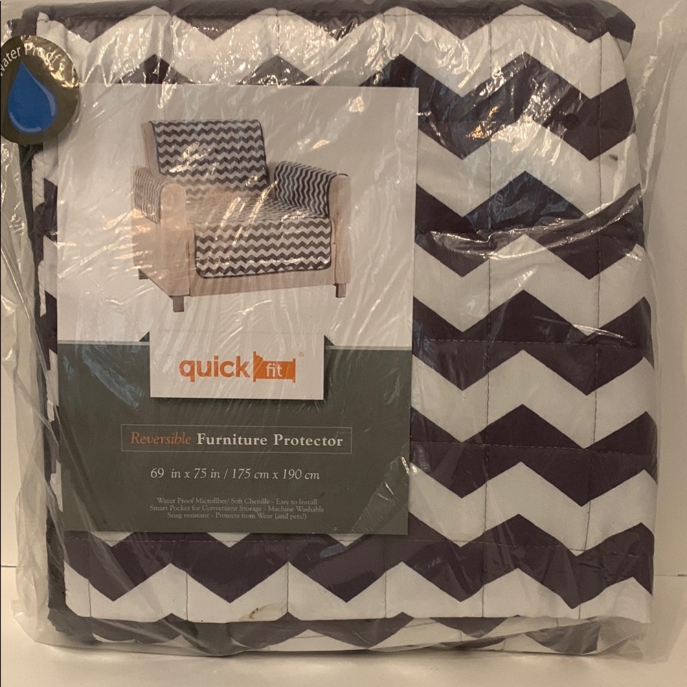 Dark Gray and White Reversible Furniture Protector